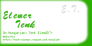 elemer tenk business card